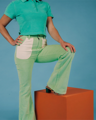 Hammies Bell Bottoms- Honeydew/Cream