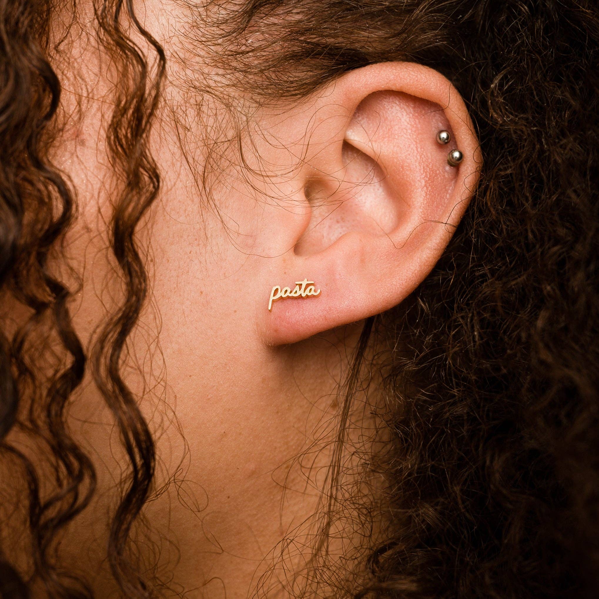 Pasta Stud Earrings