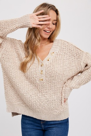 Shay Knit Sweater- Beige