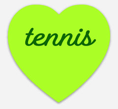 Tennis Heart Sticker