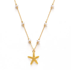 Starfish & Freshwater Pearl Necklace