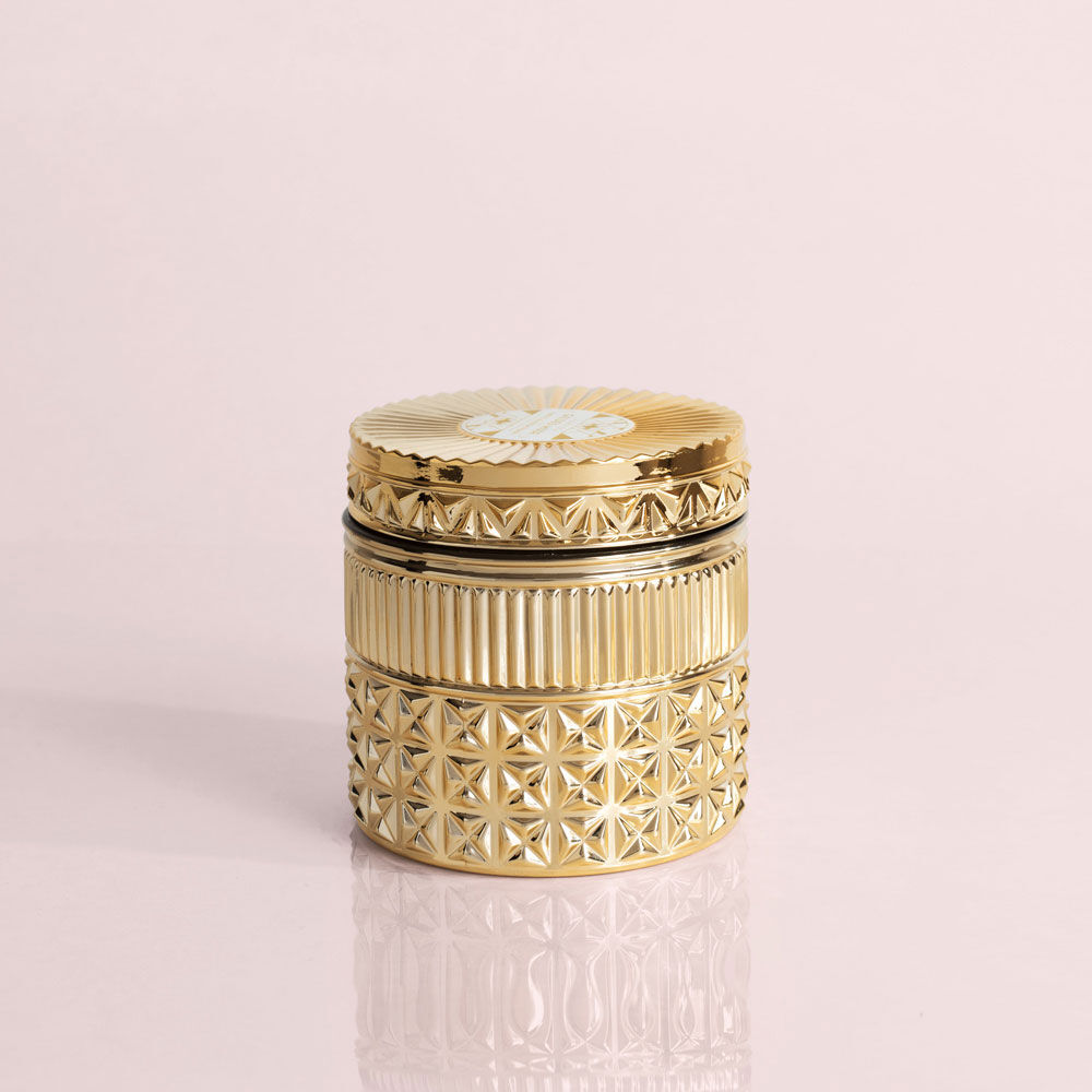 Exotic Blossom and Basil Gilded Faceted Jar