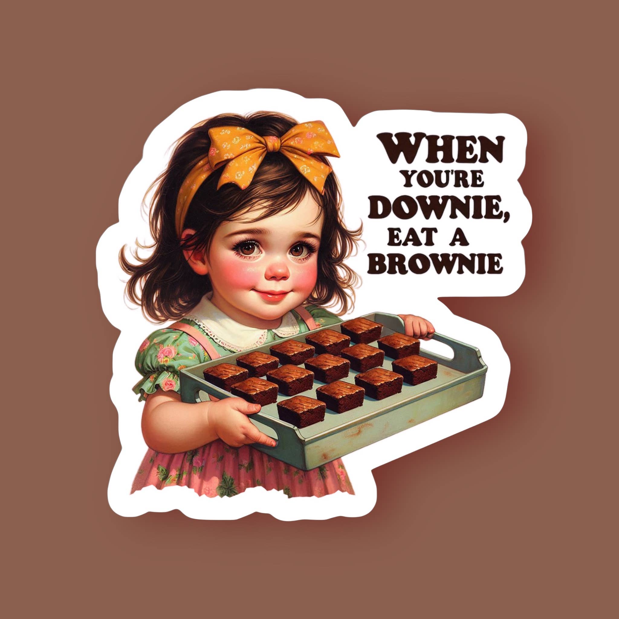 Eat a Brownie Sticker