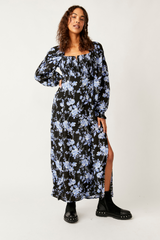 Jaymes Midi Dress- Black Combo