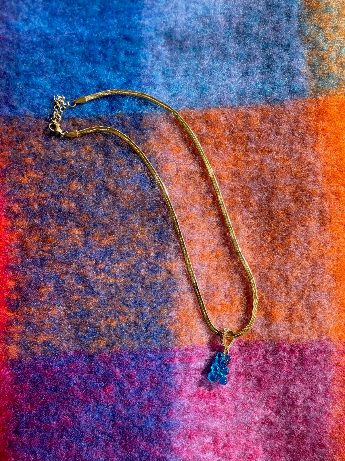 Gummy Bear Necklace-Blue