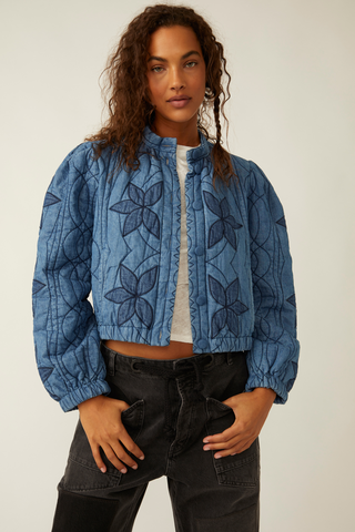 Quinn Quilted Jacket- Indigo Combo