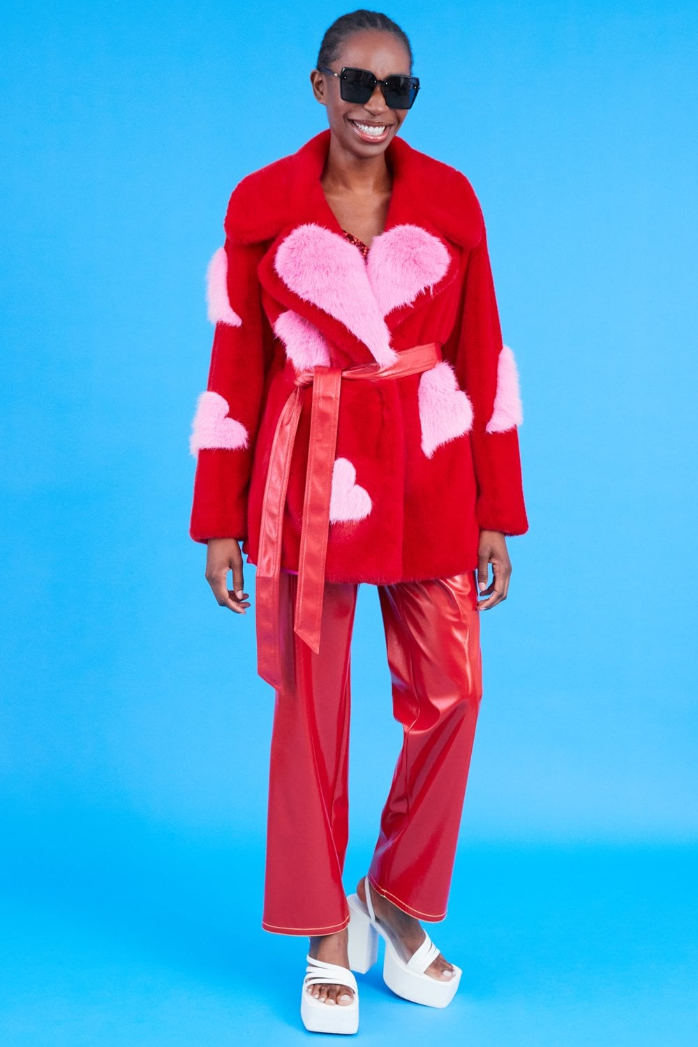 Faux Fur Love Heart Coat