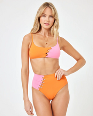 Solstice Bikini Top- Pink/Guava