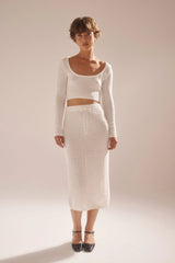 Diamond Knit Slip Skirt