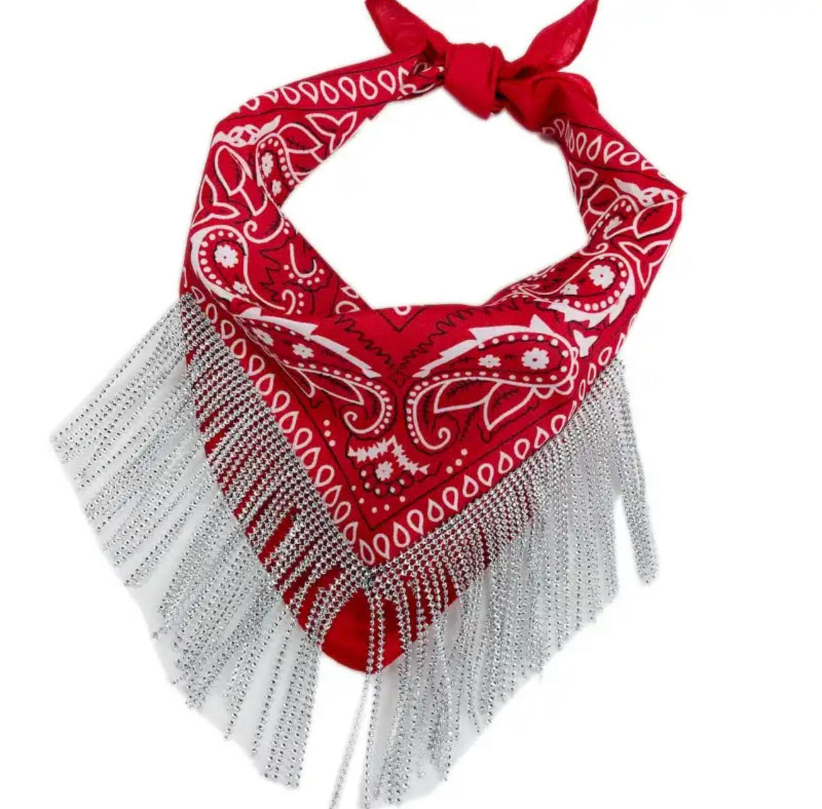 Blinged Out Bandana- Red