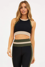 Gwen Top- Military Olive Colorblock