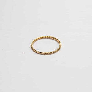
            
                Load image into Gallery viewer, Admiral Row - Gold Rope Twist Stacking Ring
            
        