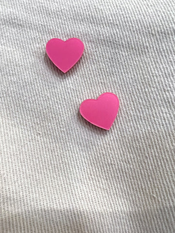 Heart Pink Studs