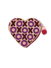 XOXO Beaded Coin Purse