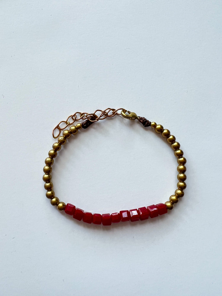 Sueño Beaded Bracelet - Ruby