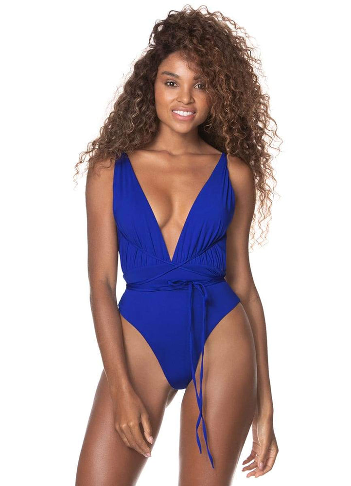 
            
                Load image into Gallery viewer, Azure Blue Safari Plunge One Piece (Reversible)
            
        