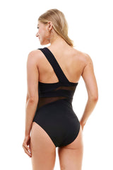 Kaile Mesh One Shoulder One Piece