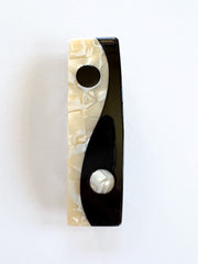 Black Pearl Yin Yang Barrette