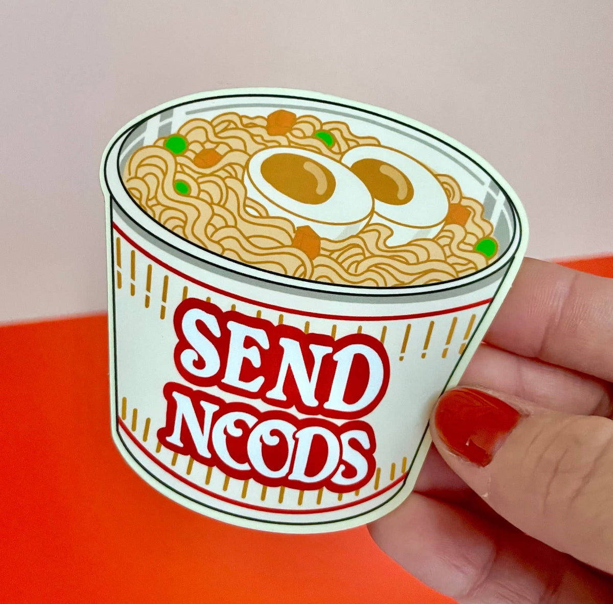 Send Noods - Cup O Ramen Vinyl Sticker