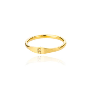 Alphabet Mini Signet Ring
