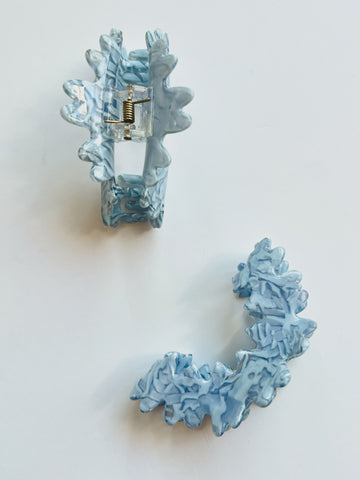 Blue Abstract Claw Clip