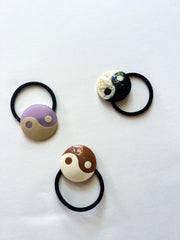 Lavender Yin Yang  Hair Tie