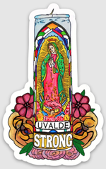 Uvalde Strong Prayer Candle Sticker