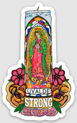 Uvalde Strong Prayer Candle Sticker