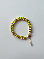 Yellow Neon Curb Chain Bracelet