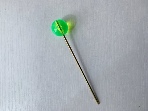 Large Bauble Hairpin - Neon Green