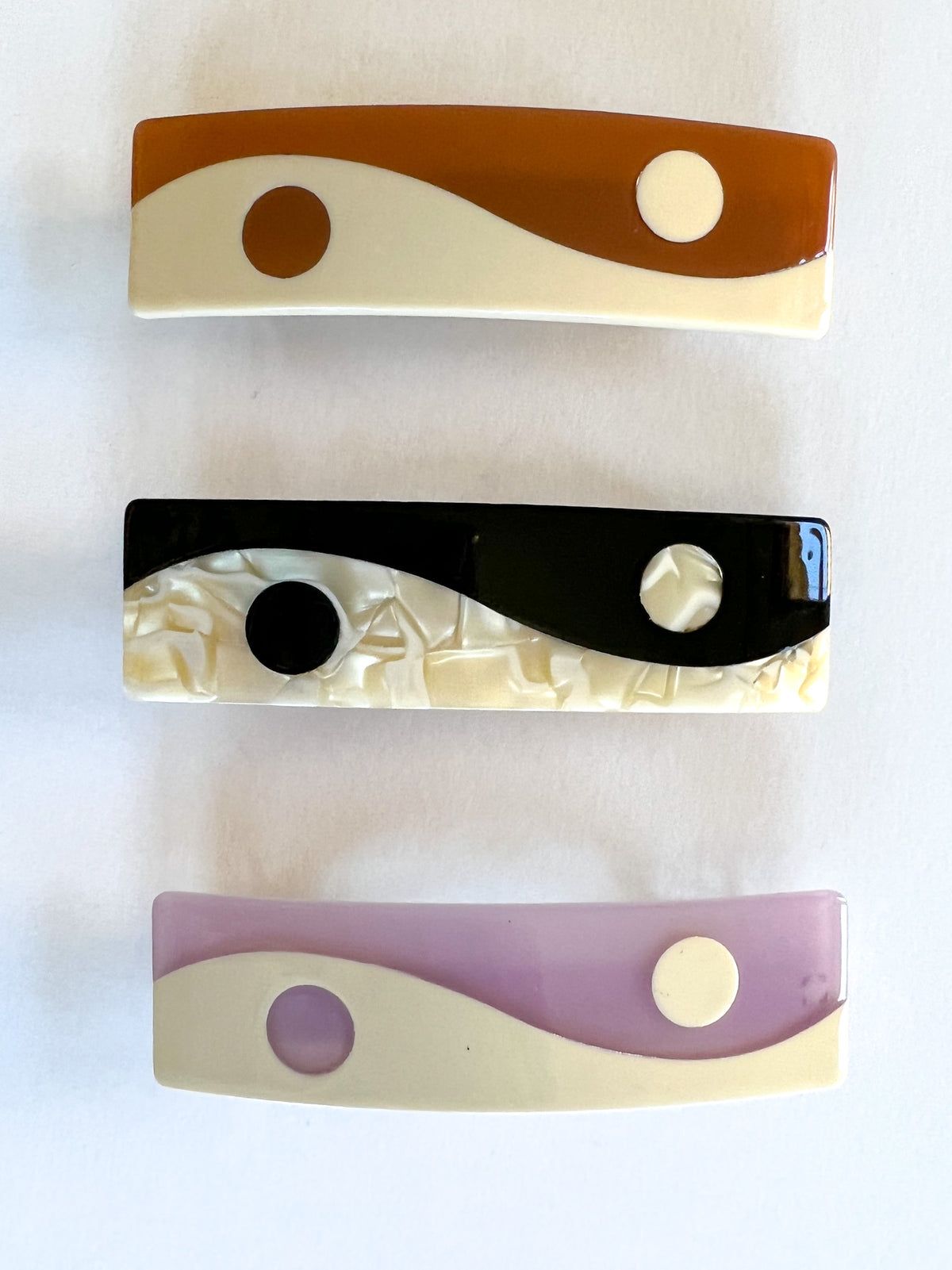 Tan Yin Yang Barrette