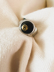 8 Ball Mixed Metals Ring