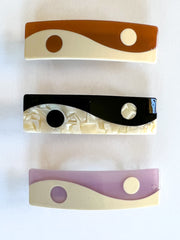 Purple Yin Yang Barrette