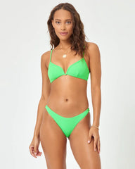 Ribbed Helena Bikini Top- Garden