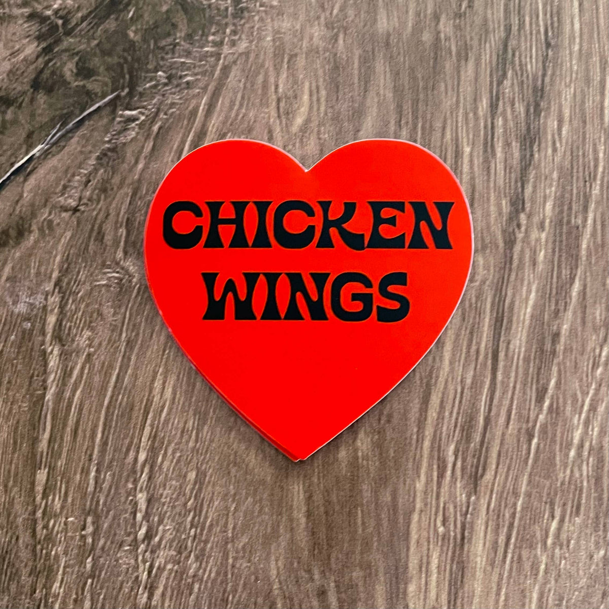 Chicken Wings Red Heart Sticker