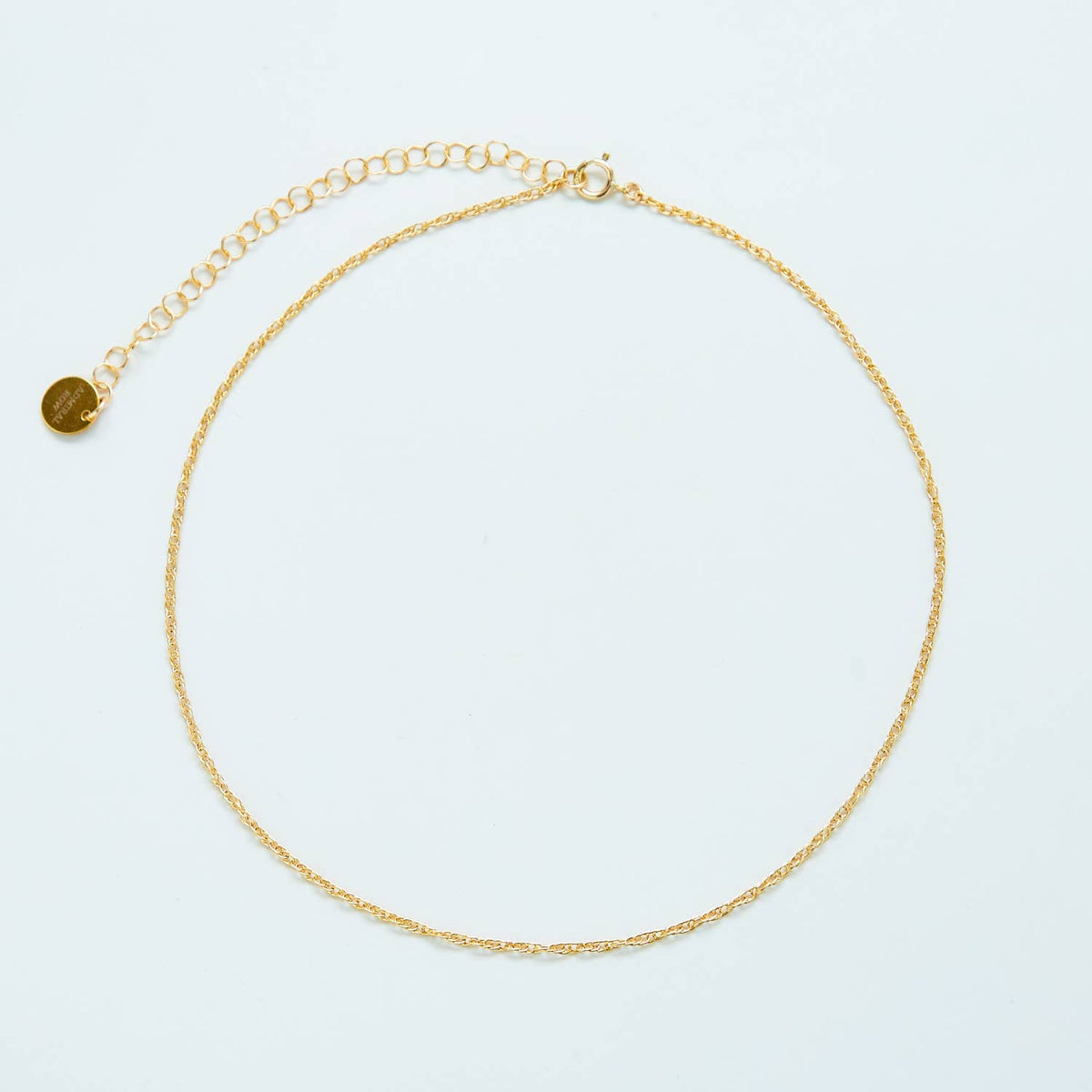 Gold Rope Chain Choker Necklace-12”